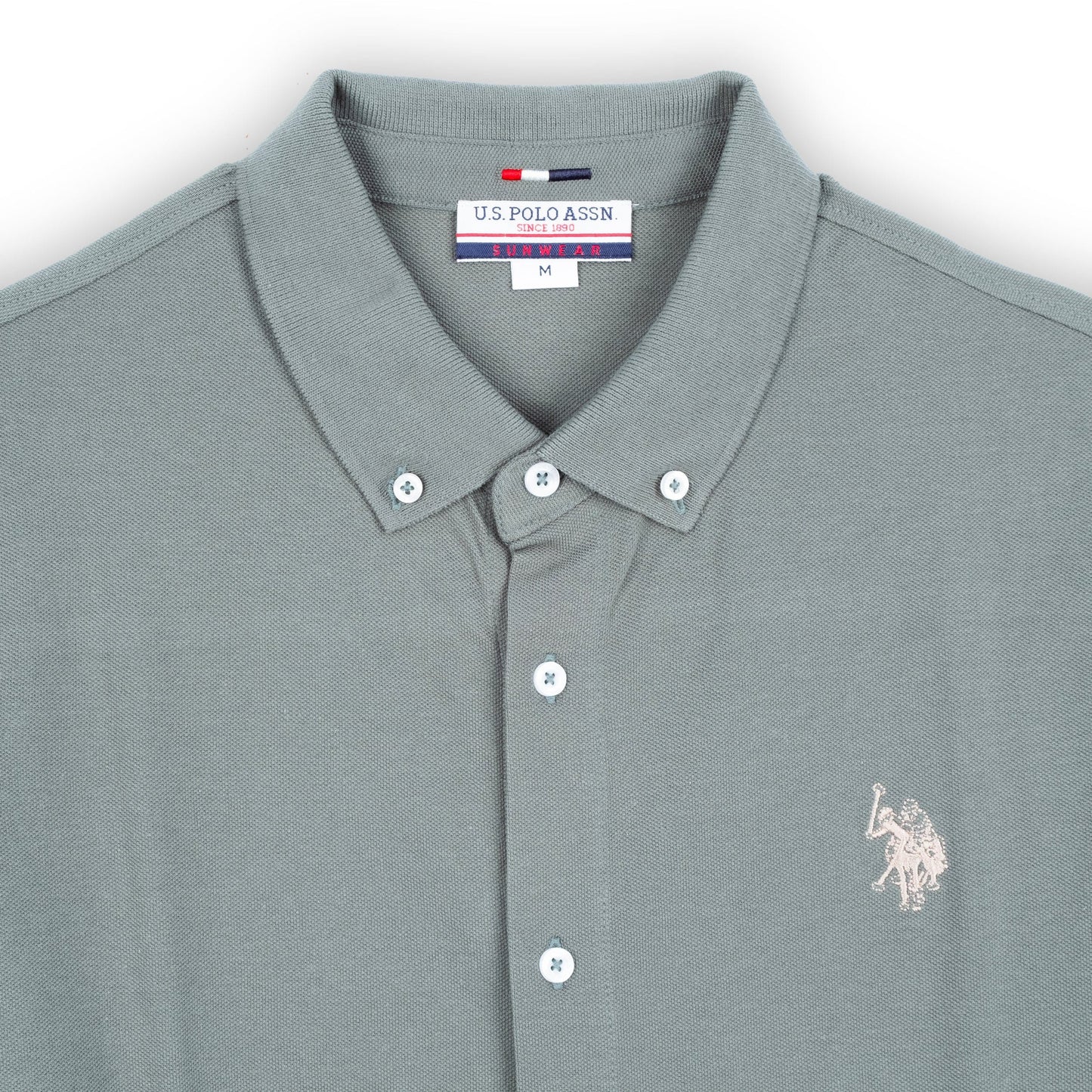 Camisa Manga Curta Homem US Polo Verde