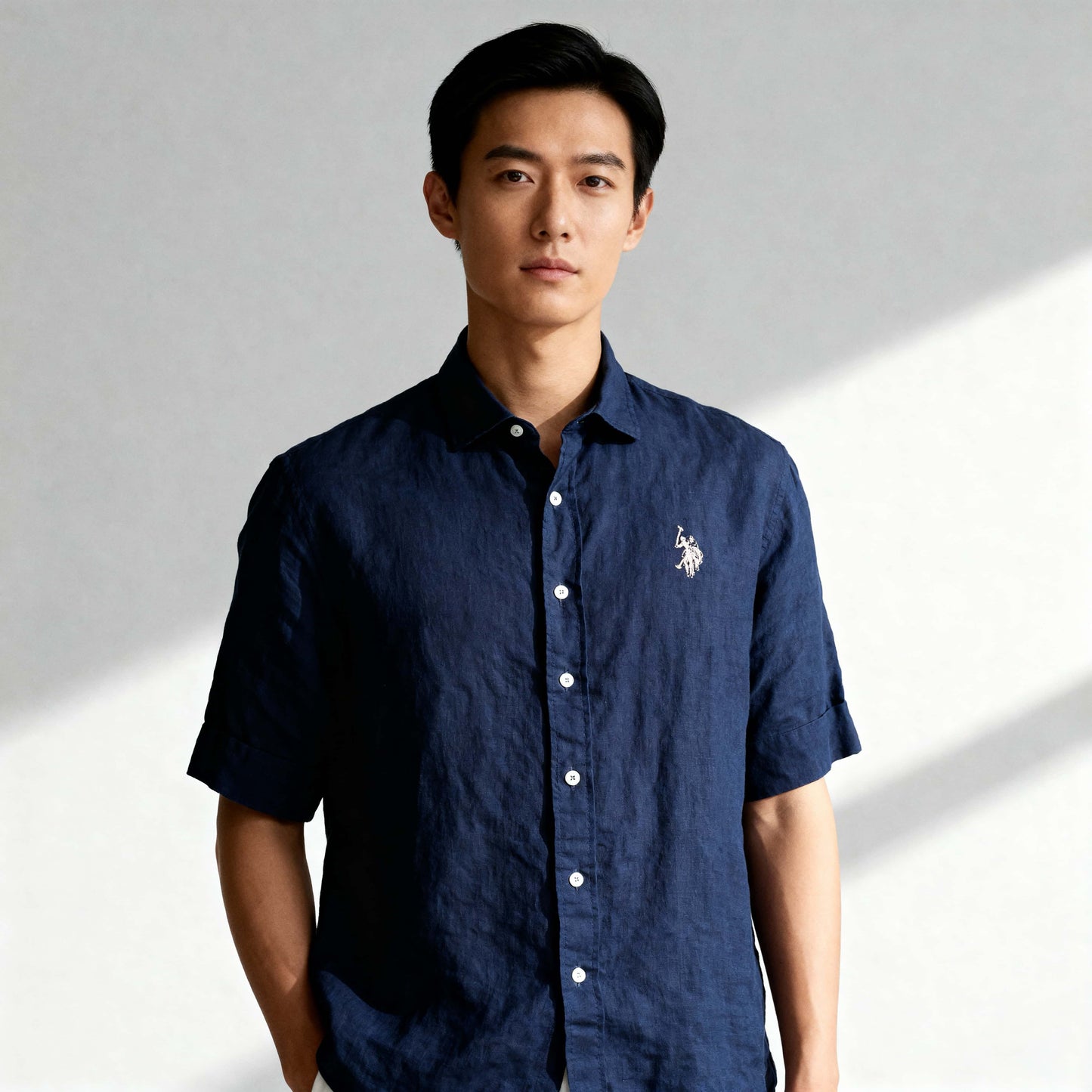 Camisa Us Polo Homem Azul