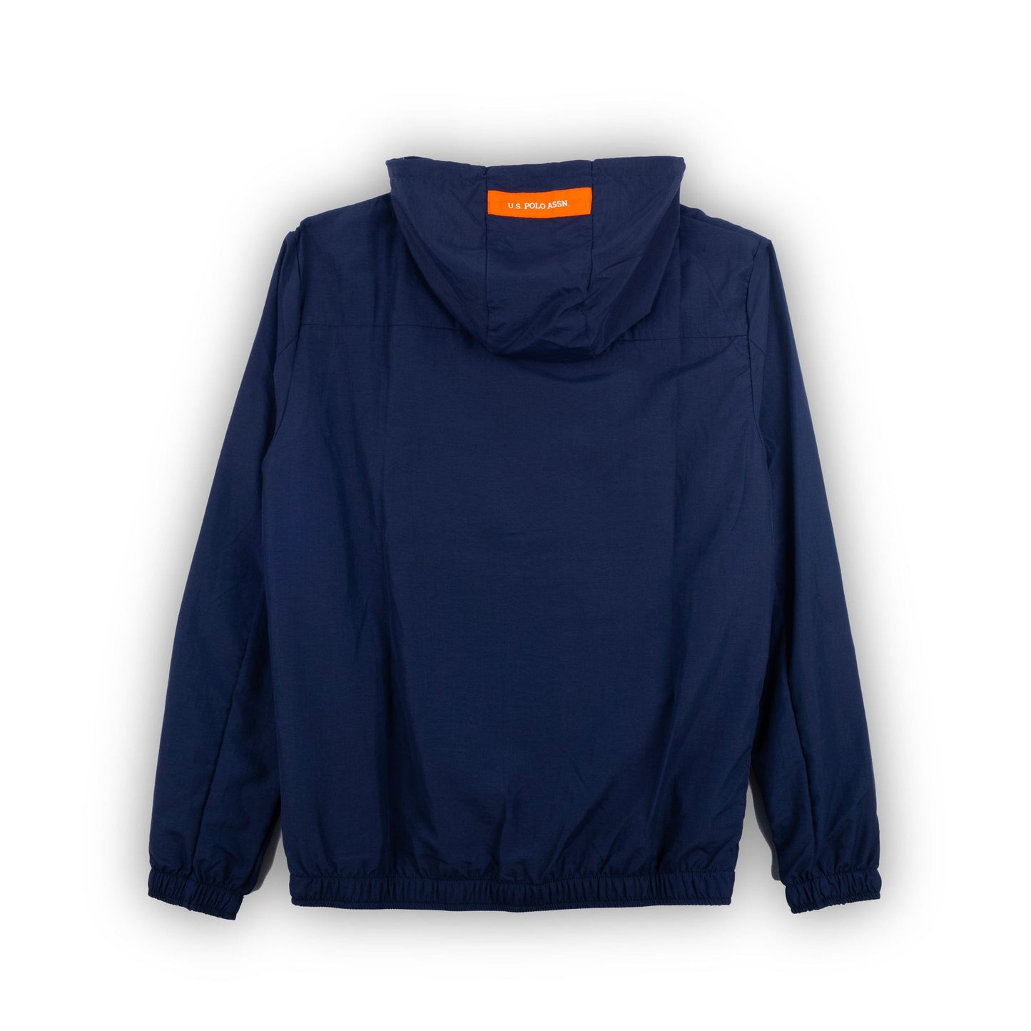 Casaco Hoodie Homem US Polo Azul Marinho com Detalhes em Laranja