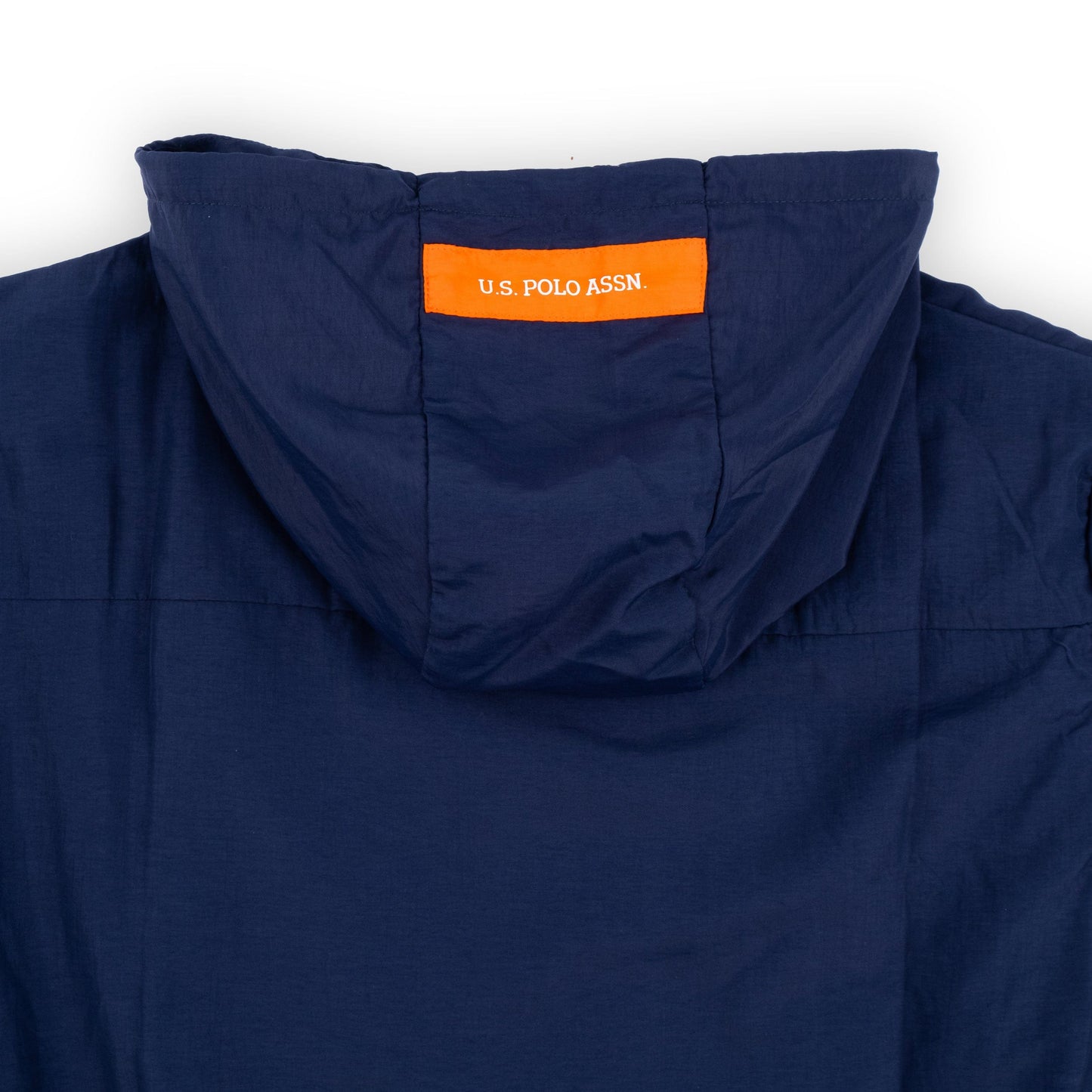 Casaco Hoodie Homem US Polo Azul Marinho com Detalhes em Laranja