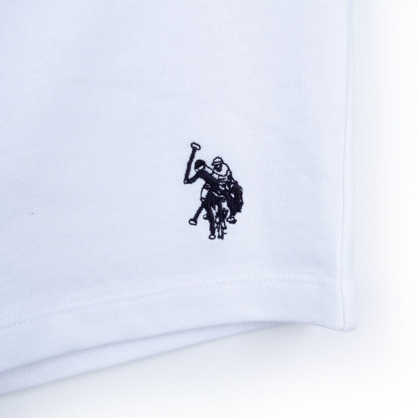 Calções Treino Homem US Polo Brancos com Logótipo Azul