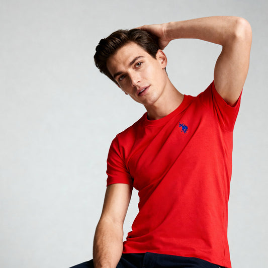 T-Shirt Homem Us Polo Homem Vermelha