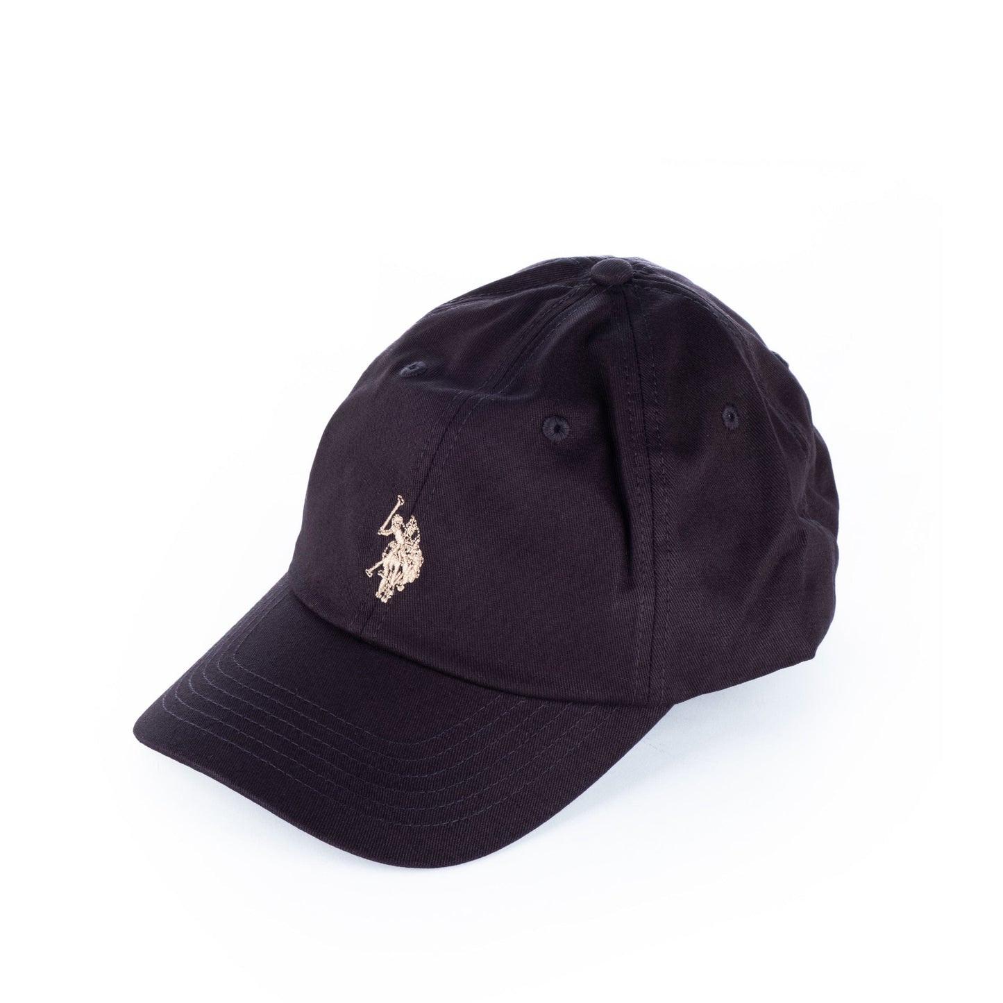 Boné US Polo Preto com Logótipo Bordado