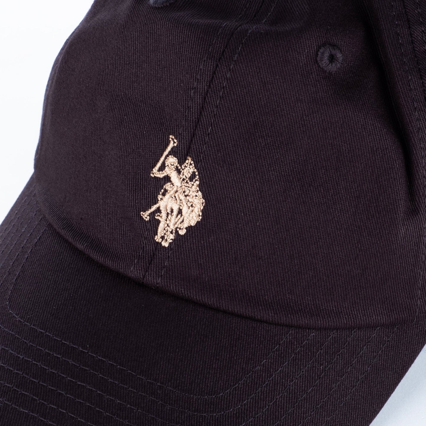 Boné US Polo Preto com Logótipo Bordado