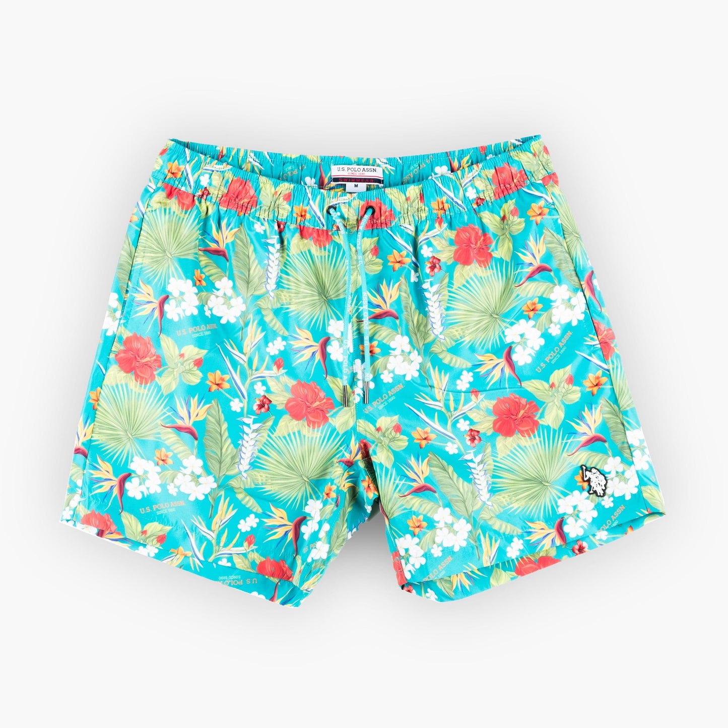 Calções Banho Homem Us Polo Verde multicolor