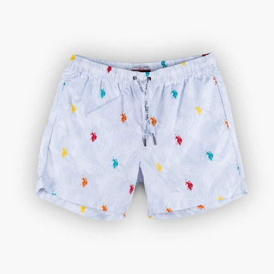 Calções Banho Homem Us Polo Branco multicolor