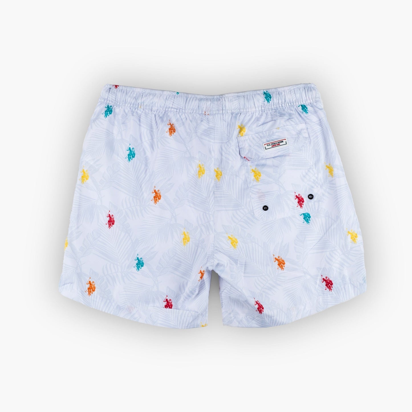 Calções Banho Homem Us Polo Branco multicolor