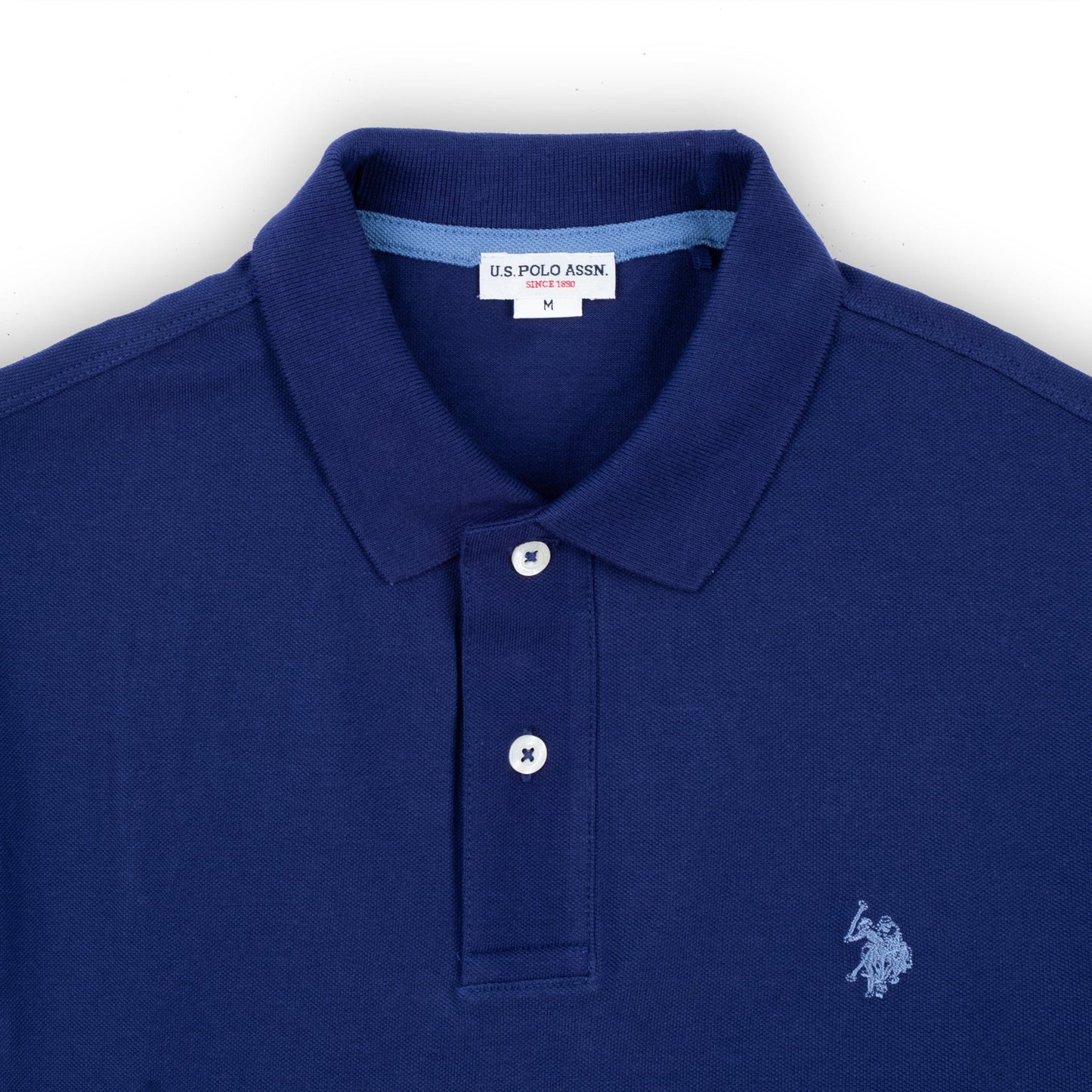 Polo Homem US Polo Azul com Logótipo Bordado