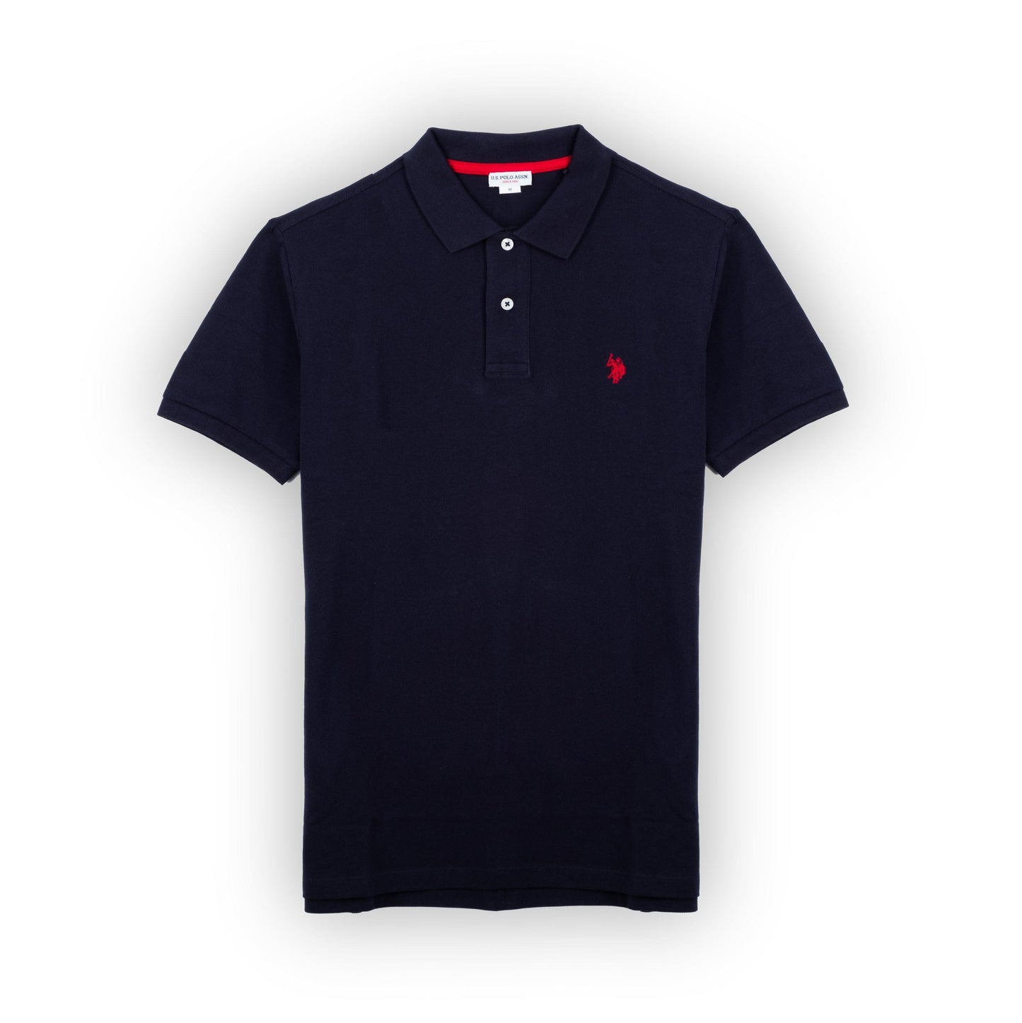 Polo Homem US Polo Azul Marinho com Logótipo Vermelho Bordado