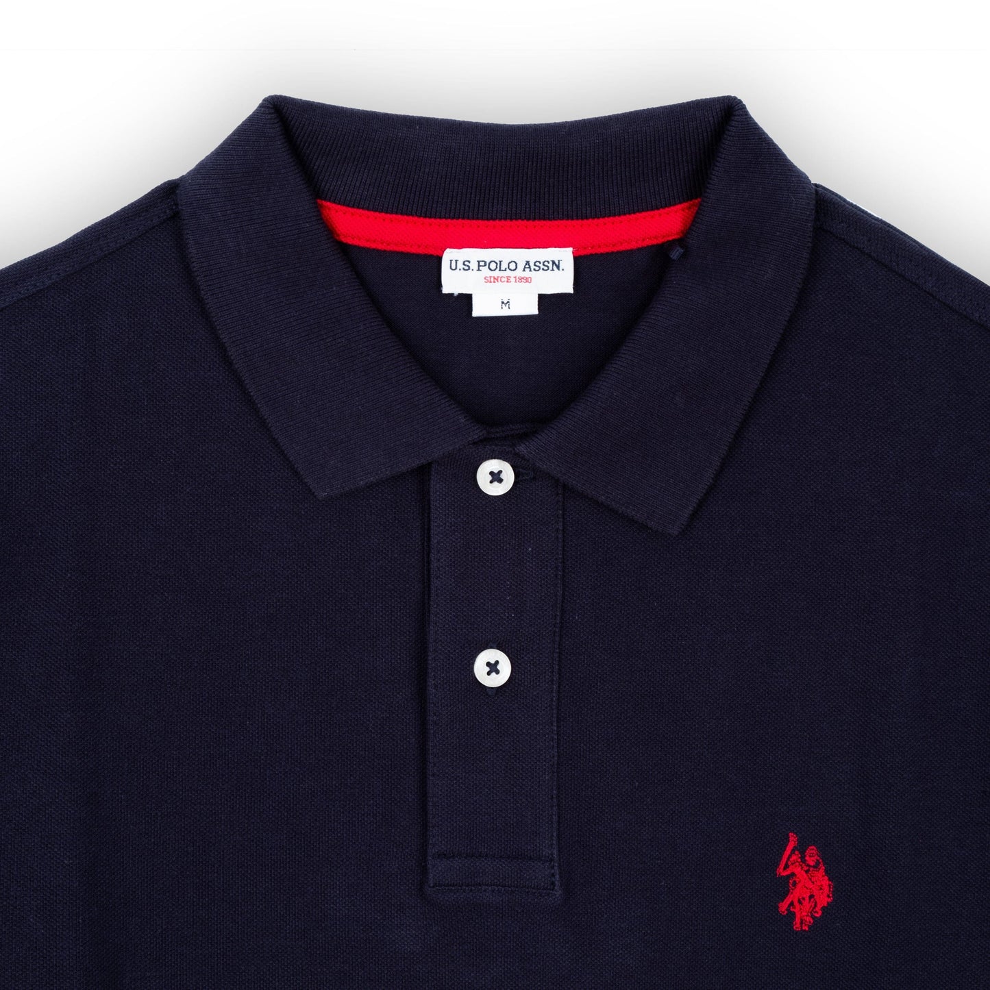 Polo Homem US Polo Azul Marinho com Logótipo Vermelho Bordado