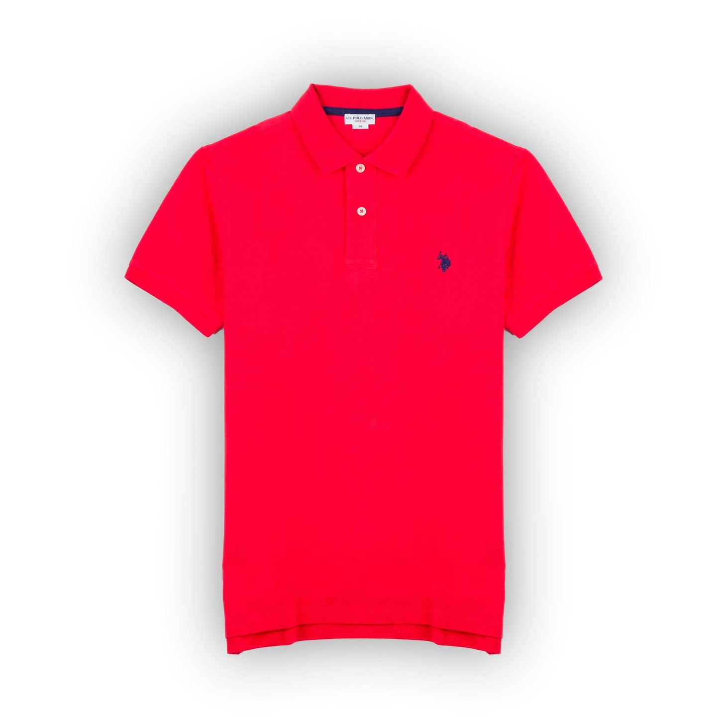 Polo Homem US Polo Vermelho com Logótipo Azul Bordado