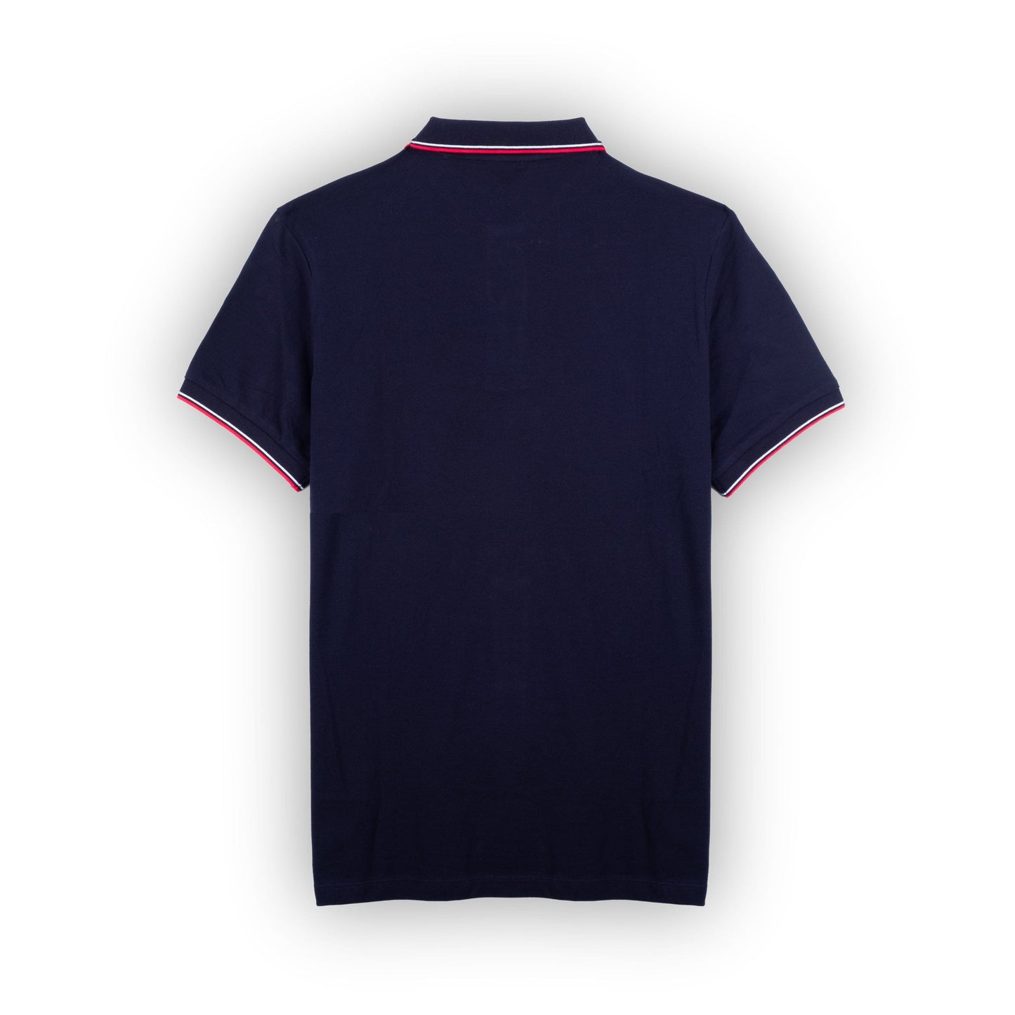 Polo Homem US Polo Azul Marinho com Gola e Punhos com Fita Vermelha