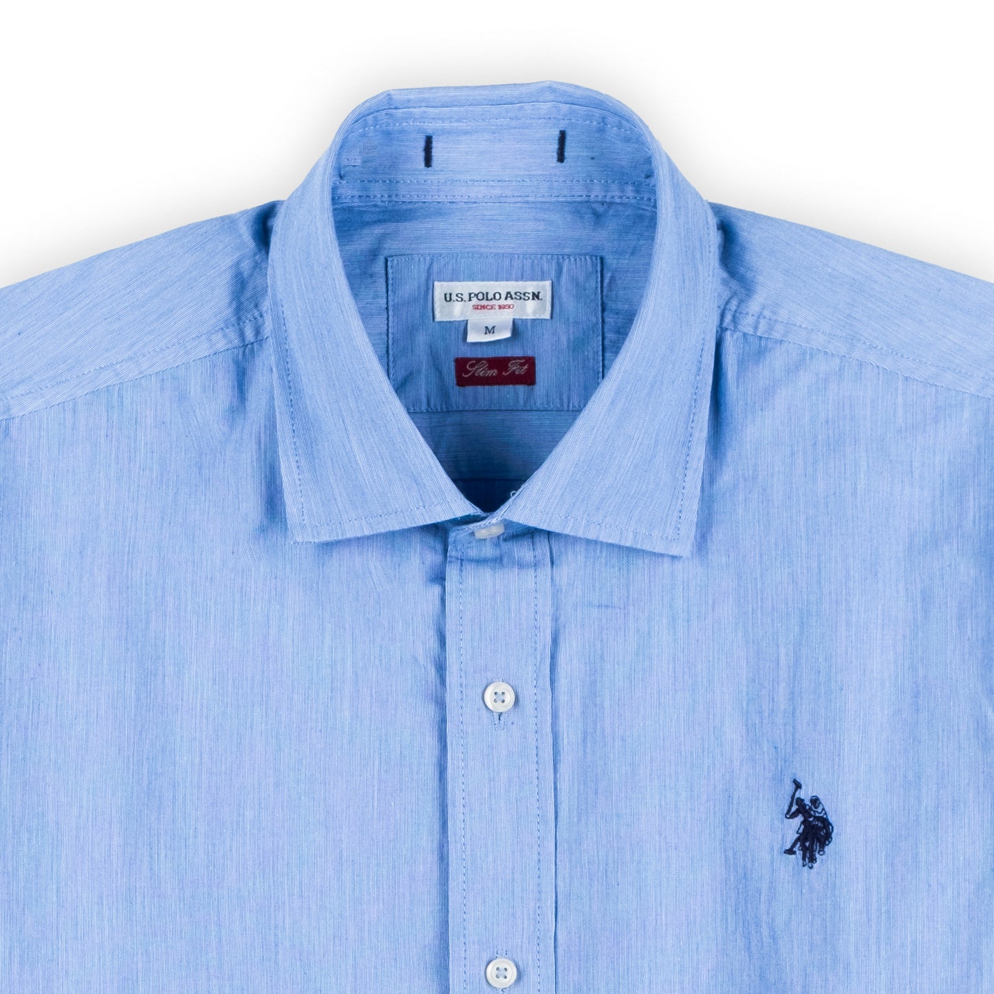 Camisa Homem Clássica para US Polo Azul com Bordado Exclusivo