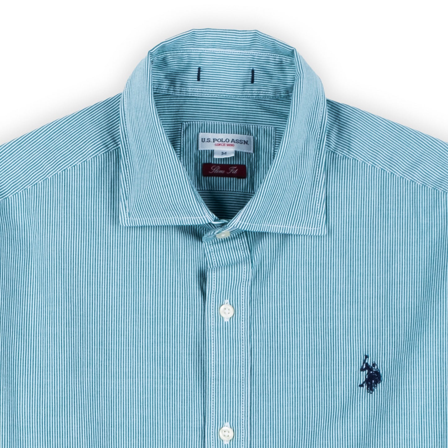 Camisa Homem US Polo Azul Claro Manga Longa