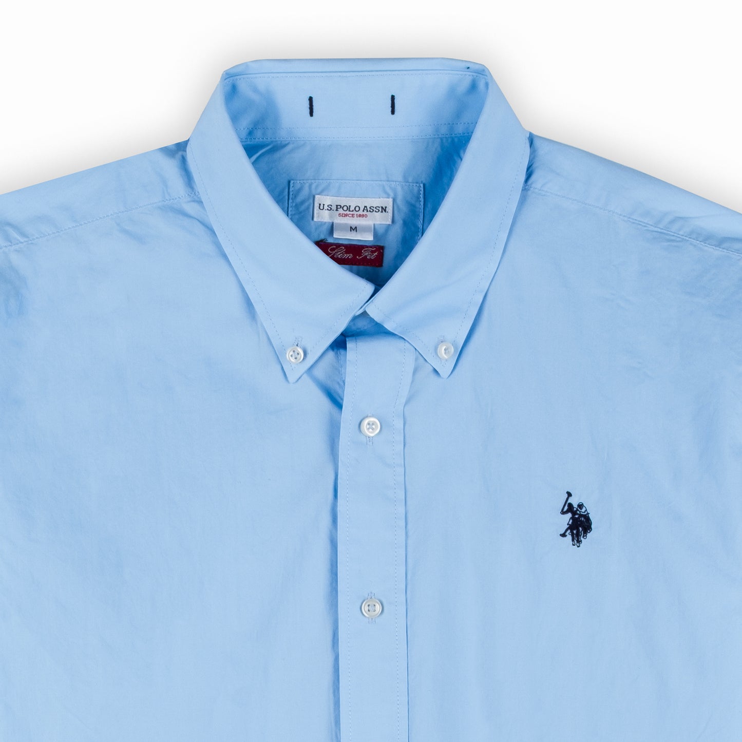 Camisa Clássica Homem US Polo Azul Claro com Logo