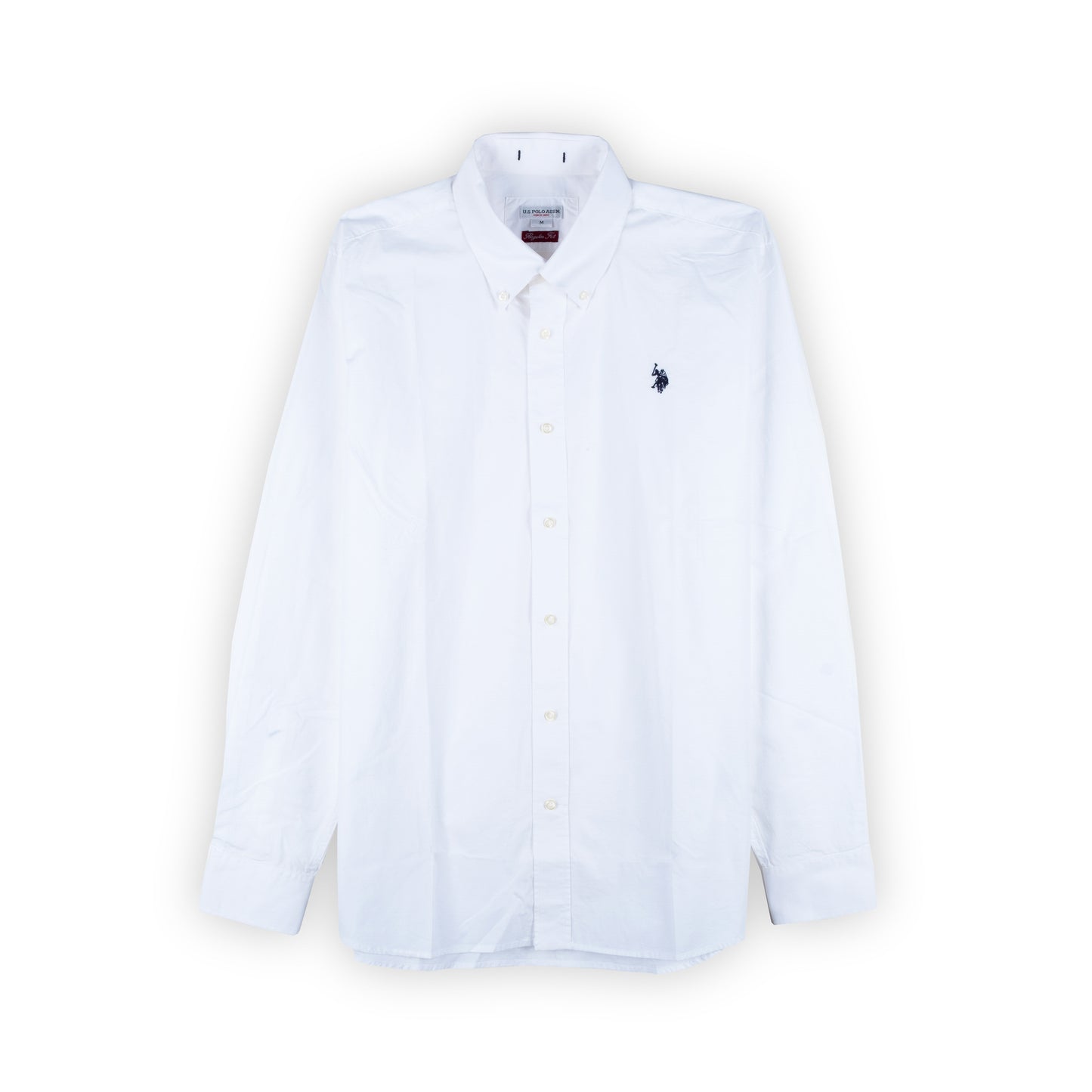 Camisa Homem US Polo Branca Clássica com Logo Bordado