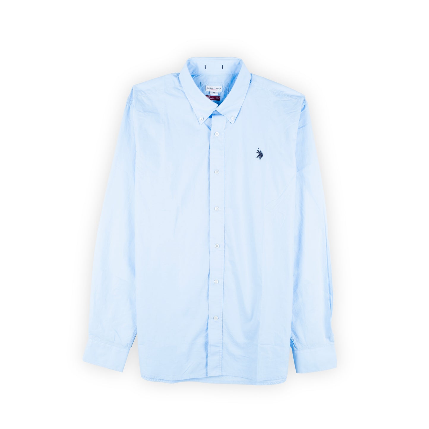 Camisa Polo Homem US Polo Azul Claro com Logótipo Bordado