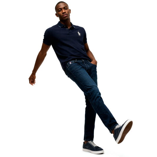 Calças Homem Jeans US Polo Azul Escuro com Corte Clássico