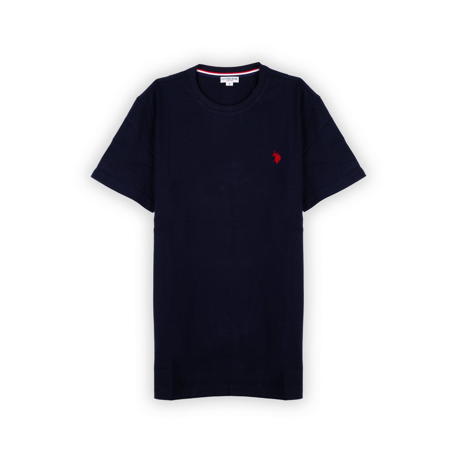 T-Shirt Homem US Polo Azul Marinho com Logo Vermelho