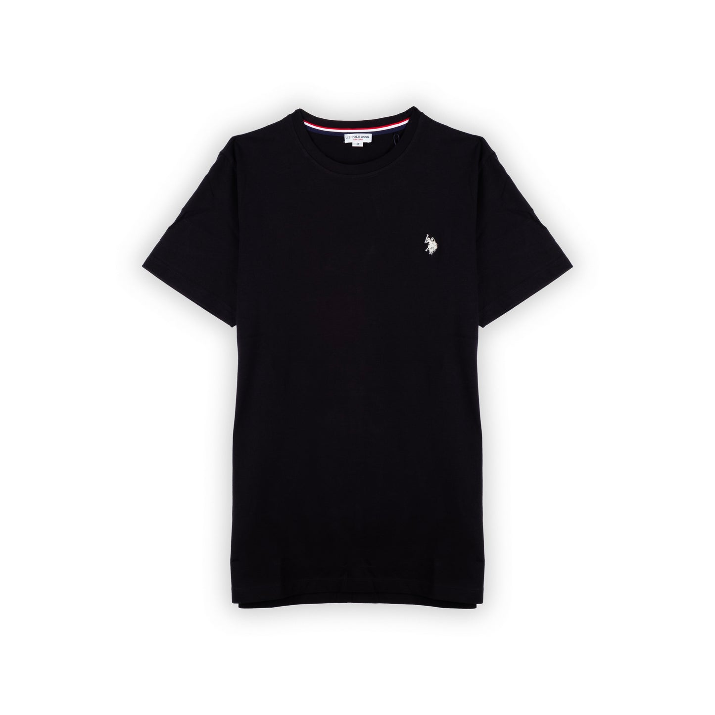 T-Shirt Homem US Polo Preta com Logo Bordado