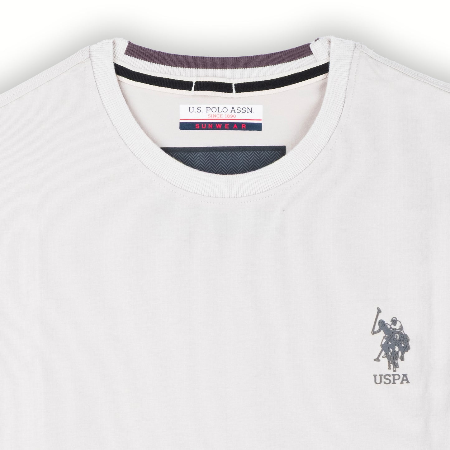 T-Shirt Homem Us Polo Branca com Logo