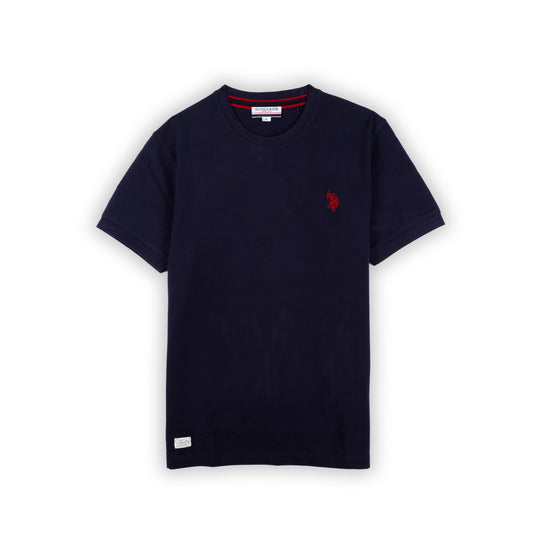 T-Shirt Homem US Polo Azul Marinho com Logo Bordado