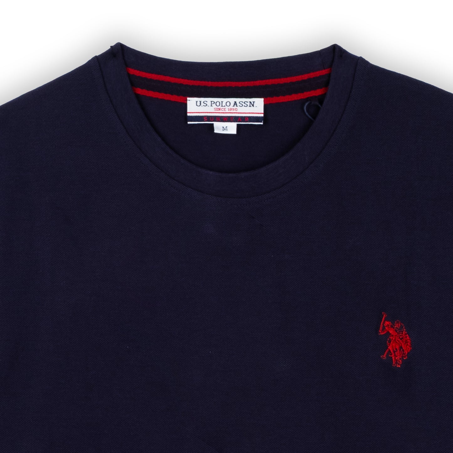 T-Shirt Homem US Polo Azul Marinho com Logo Bordado