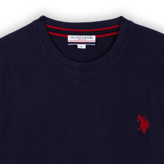 T-Shirt Homem US Polo Azul Marinho com Logo Bordado