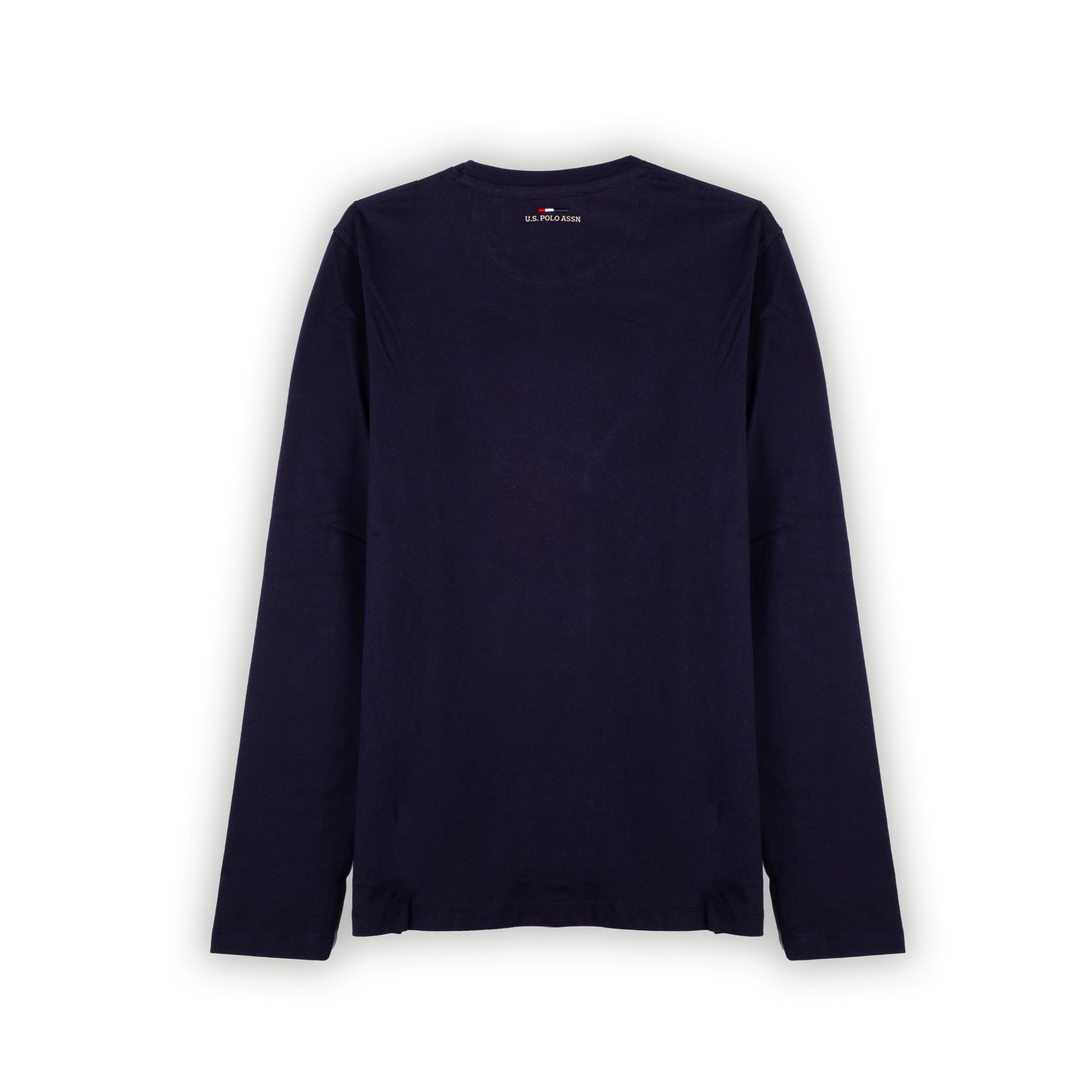 Camisola Homem US Polo Azul Escuro com Logo Bordado no Peito e Gola Redonda