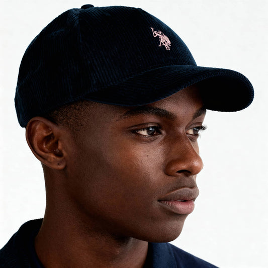 Boné Masculino US Polo Azul Marinho com Logotipo Bordado