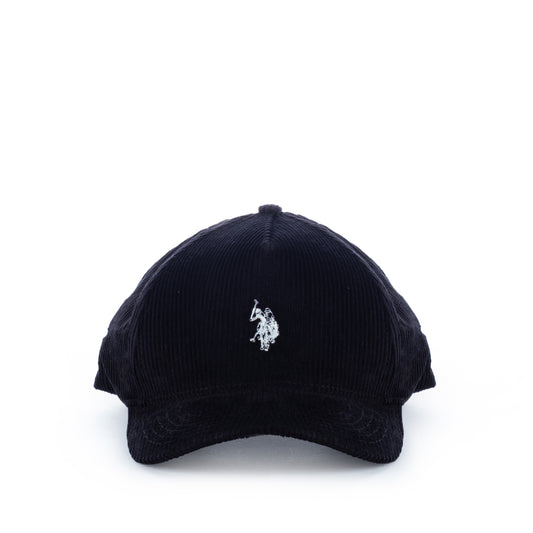 Boné Masculino US Polo Preto com Logo Bordado