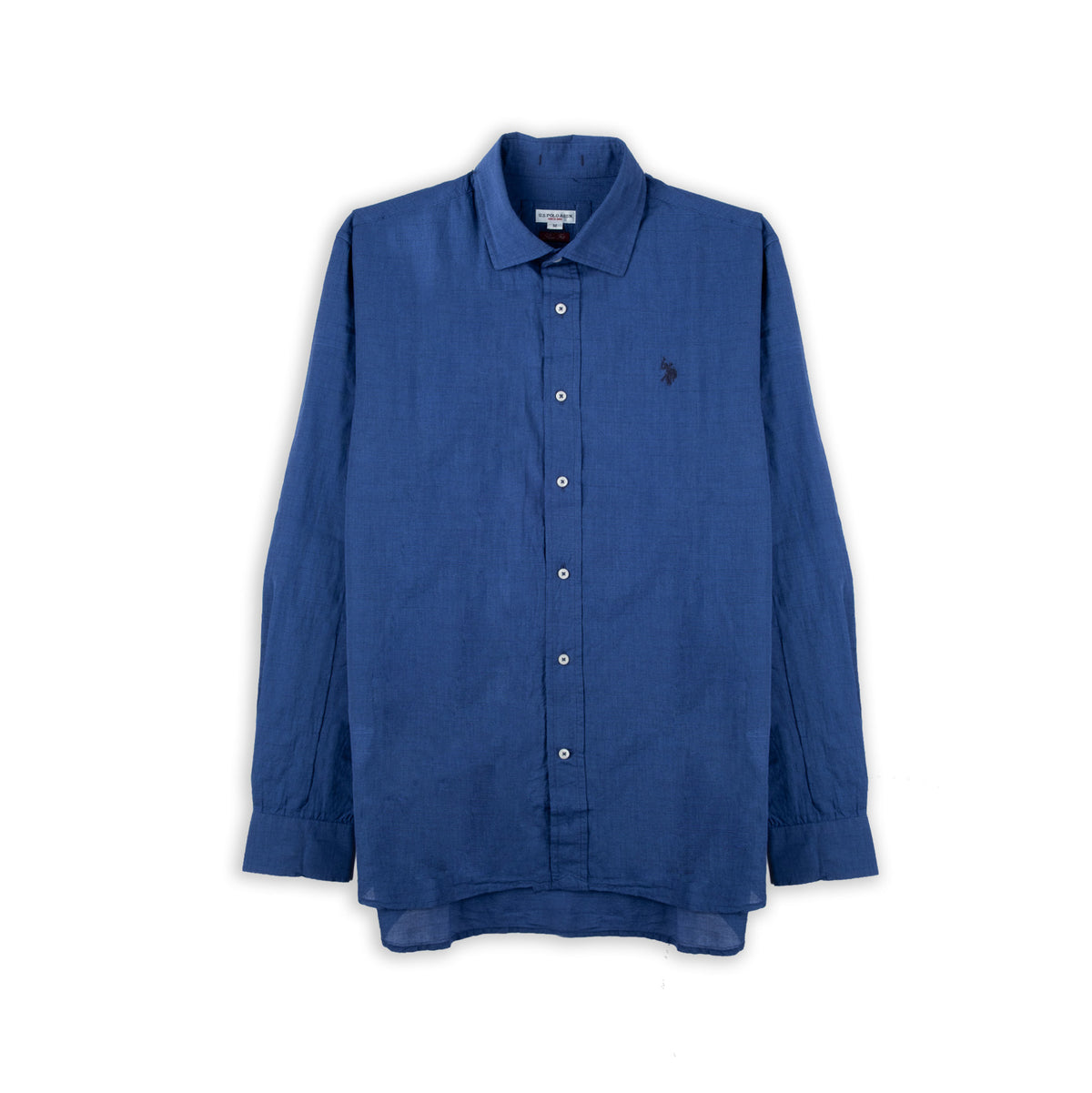 Camisa Homem U.S. Polo Assn. Azul com Logótipo Bordado