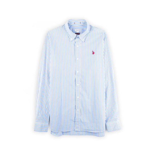 Camisa Homem U.S. Polo Assn. às Riscas Azul-Claro
