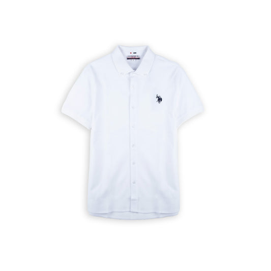 Camisa Homem U.S. Polo Assn. Branca de Manga Curta