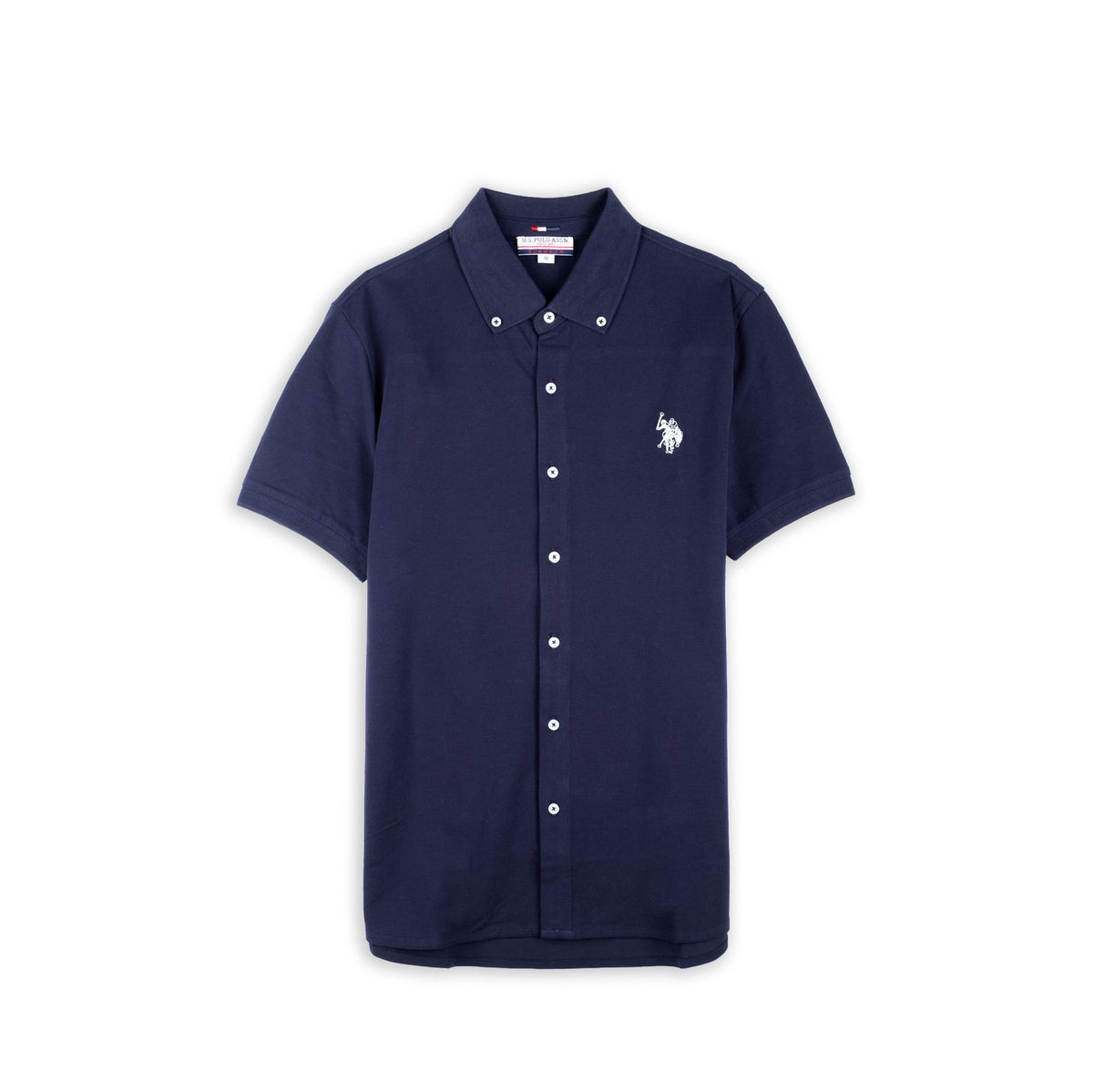 Camisa Homem U.S. Polo Assn. Azul-Marinho de Manga Curta