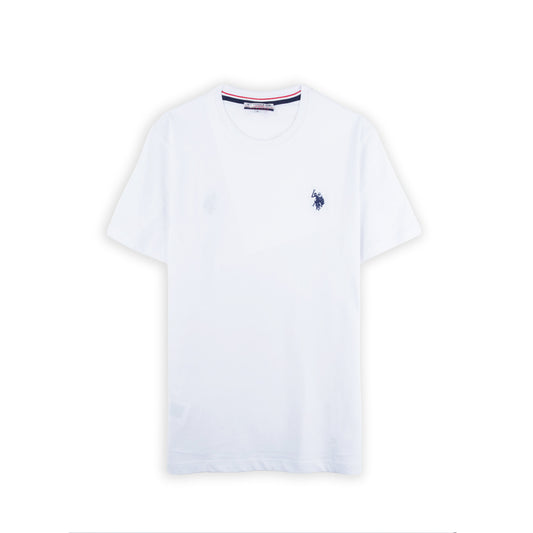 T-shirt Homem U.S. Polo Assn. Branca com Logótipo Bordado