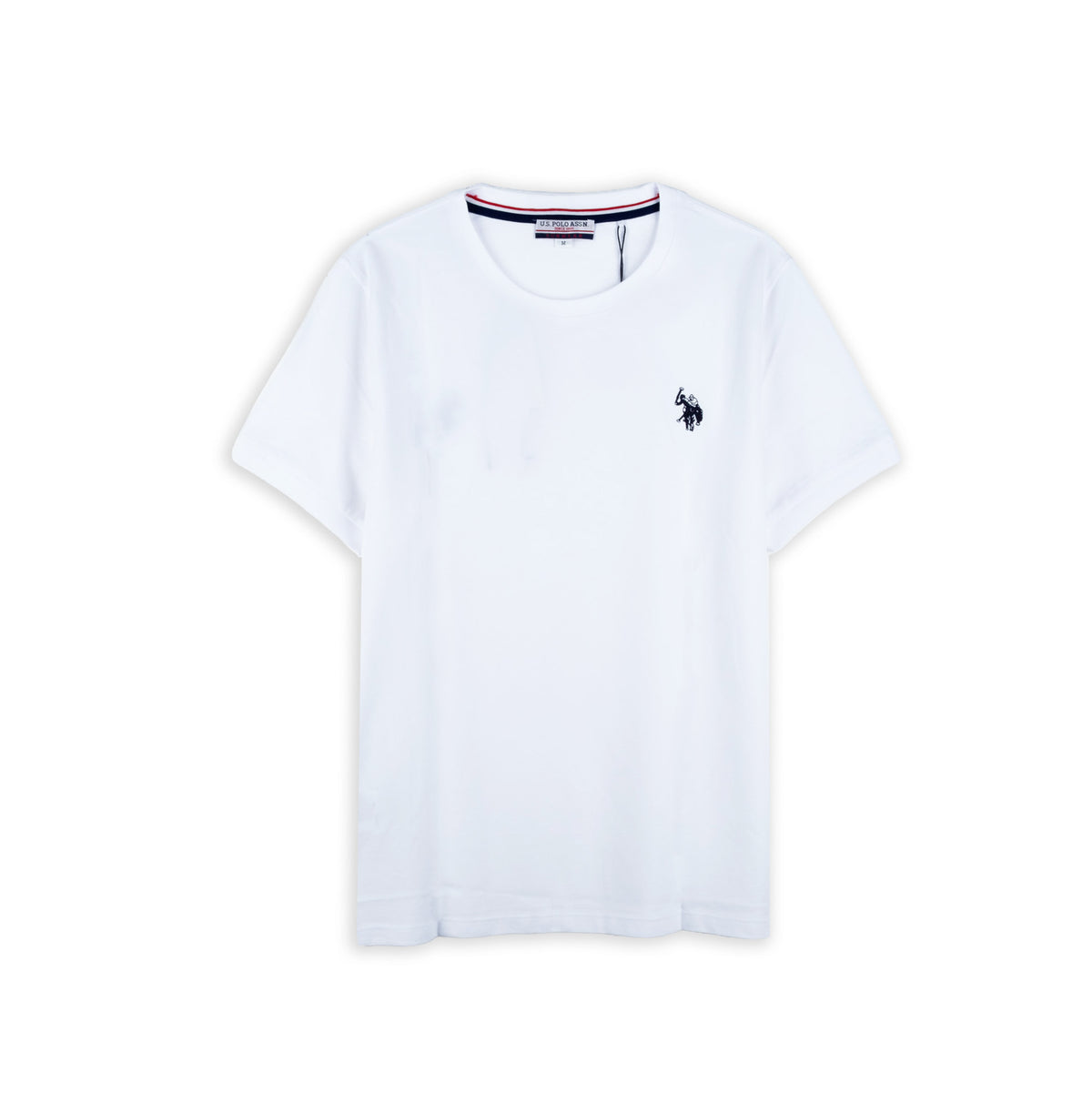 T-shirt Homem U.S. Polo Assn. Branca com Logótipo Contrastante