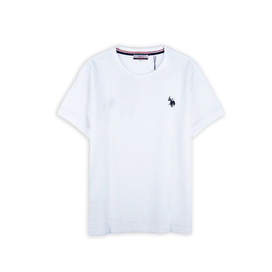 T-shirt Homem U.S. Polo Assn. Branca com Logótipo Contrastante