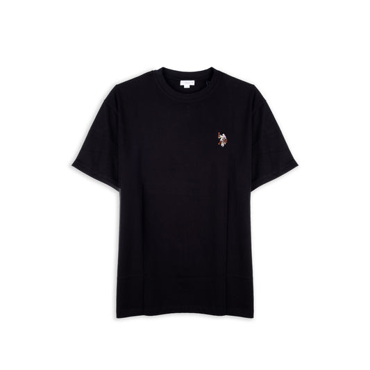 T-shirt Homem U.S. Polo Assn. Preta com Logótipo Multicolor