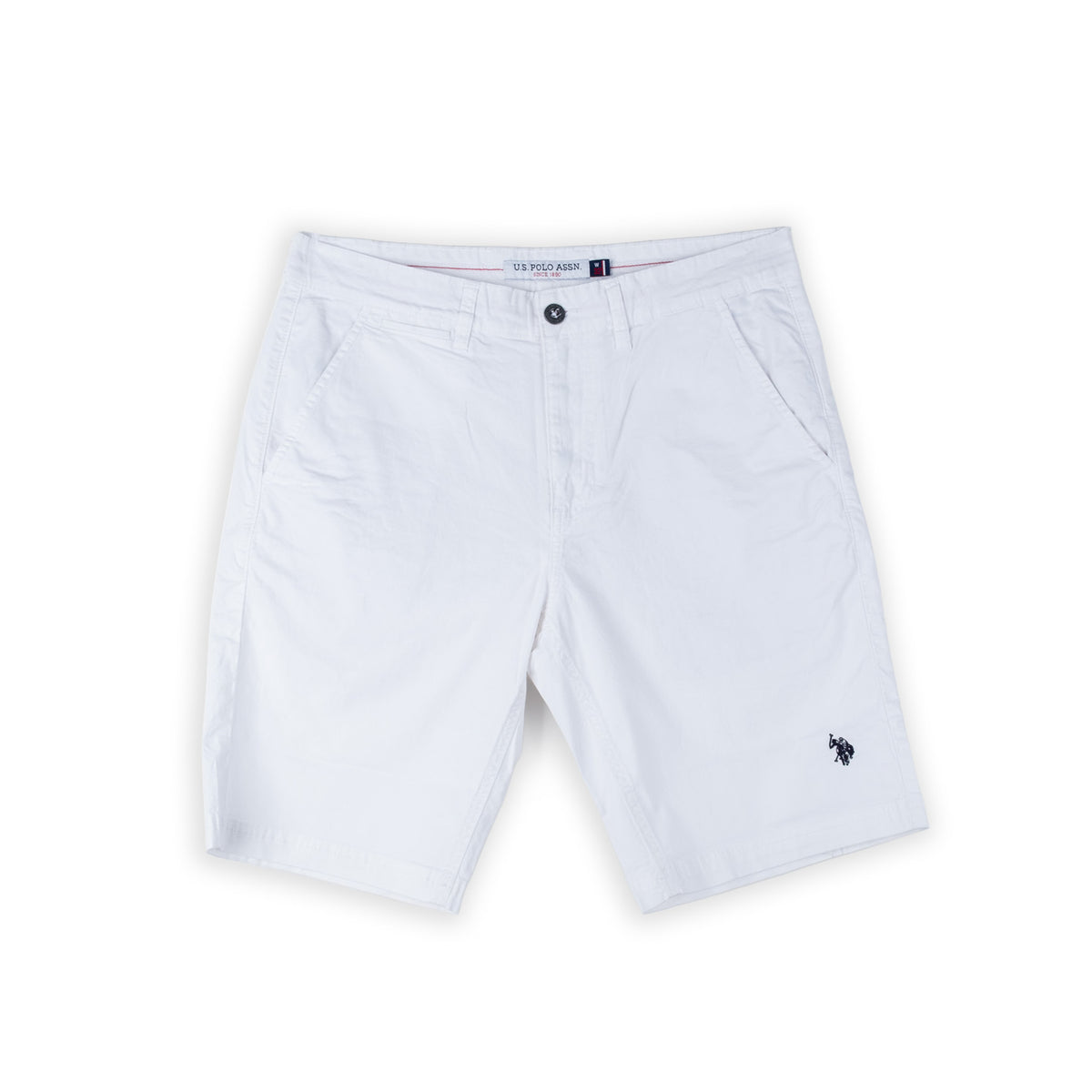 Calção Chino Homem U.S. Polo Assn. Branco com Logótipo