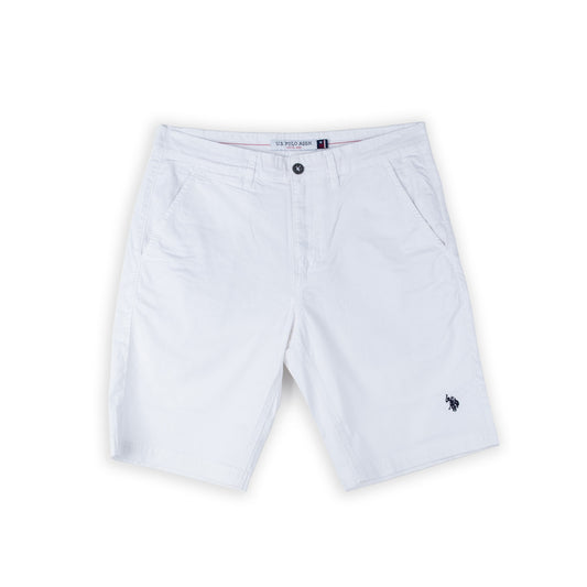 Calção Chino Homem U.S. Polo Assn. Branco com Logótipo