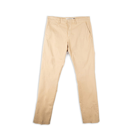 Calças Chino Homem U.S. Polo Assn. Bege com Bolsos Laterais e Fecho Frontal