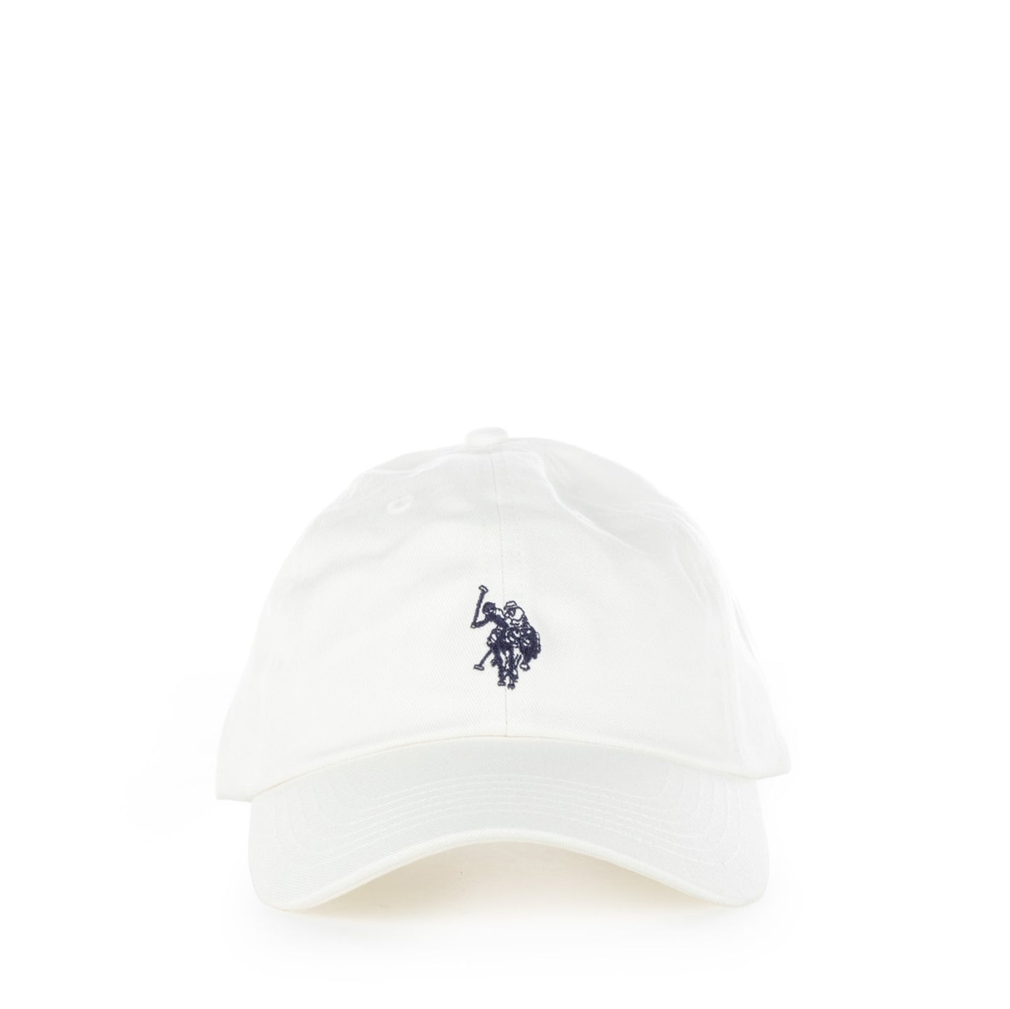 Boné Homem U.S. Polo Assn. Branco com Logótipo Bordado Contrastante