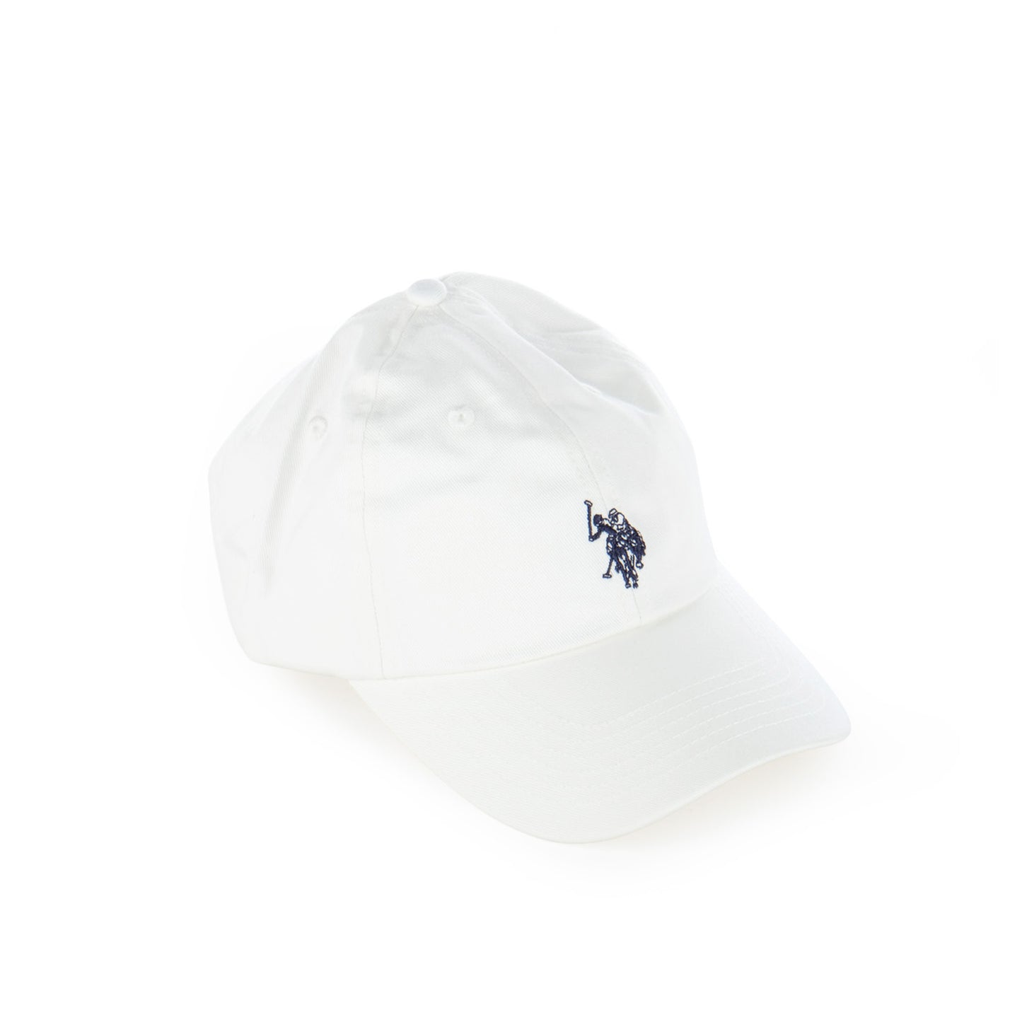 Boné Homem U.S. Polo Assn. Branco com Logótipo Bordado Contrastante