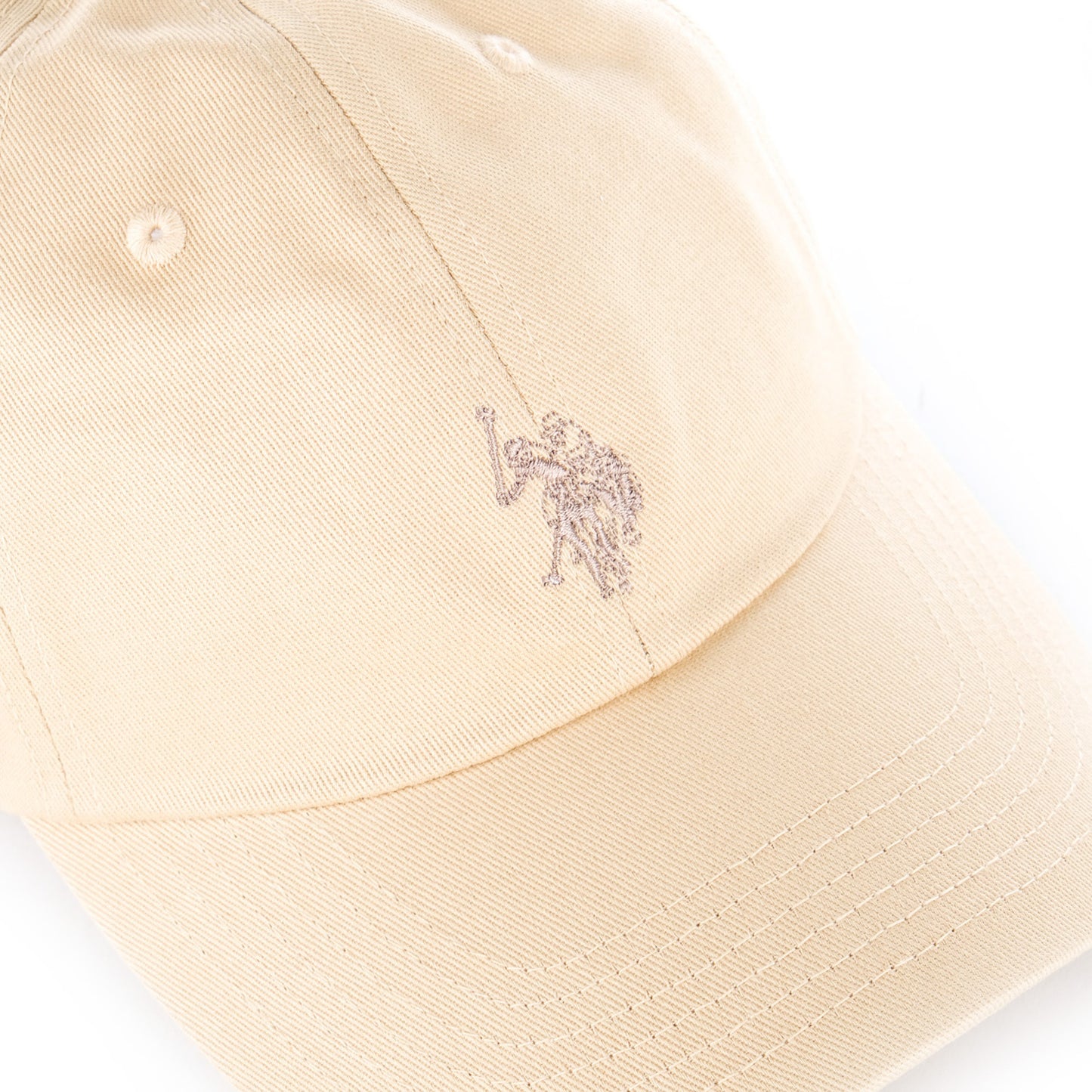 Boné Homem U.S. Polo Assn. Bege com Logótipo Bordado