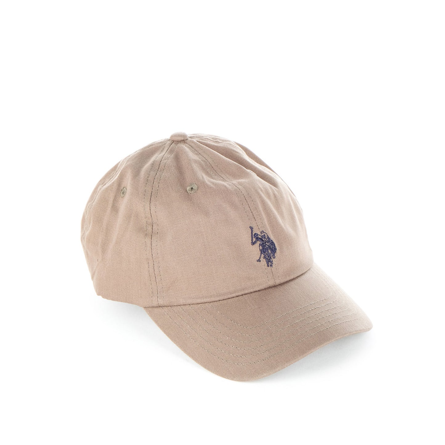 Boné Homem U.S. Polo Assn. Bege com Logótipo Bordado Contrastante