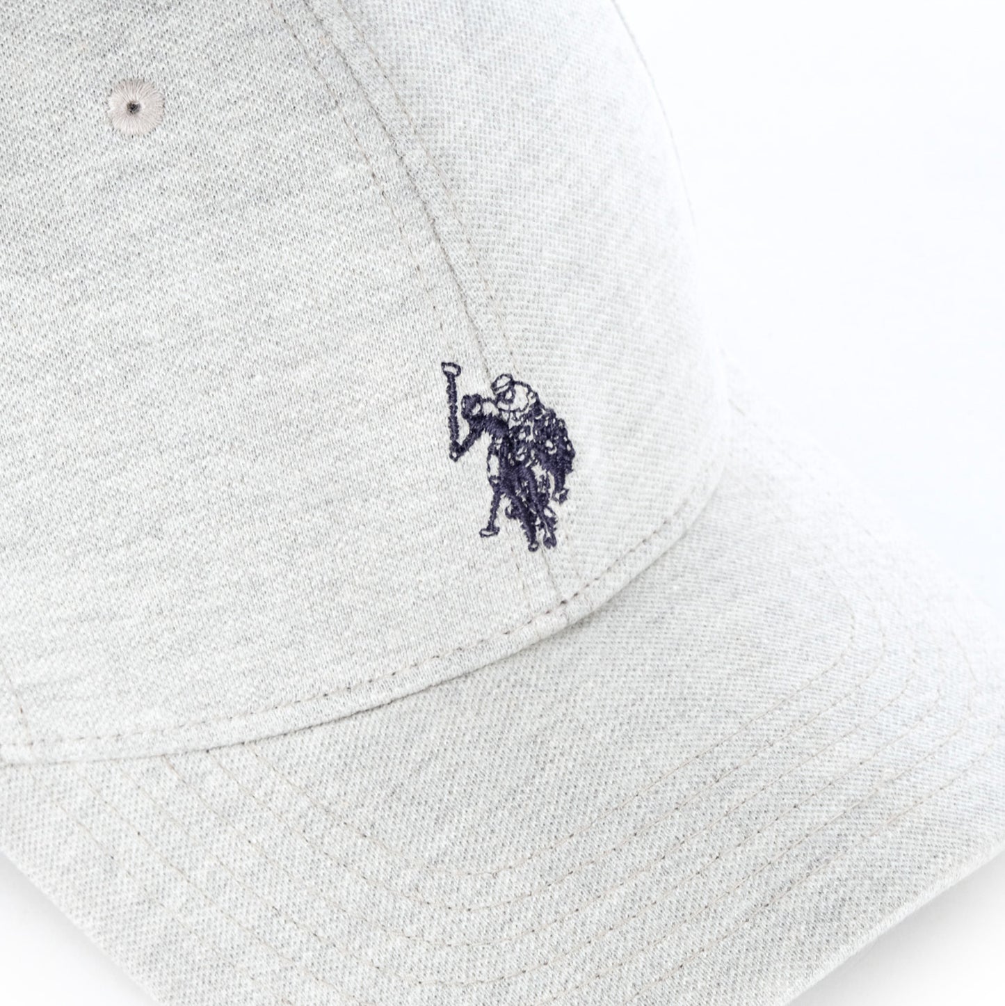Boné Homem U.S. Polo Assn. Cinzento Claro Mesclado com Logótipo Bordado Contrastante