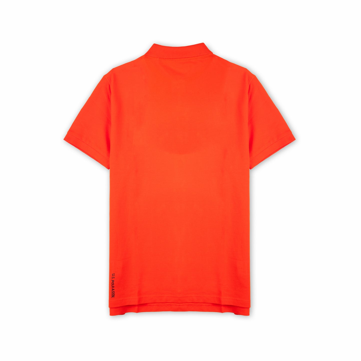 Polo Homem US Polo Laranja com Logo Bordado no Peito e Gola Clássica