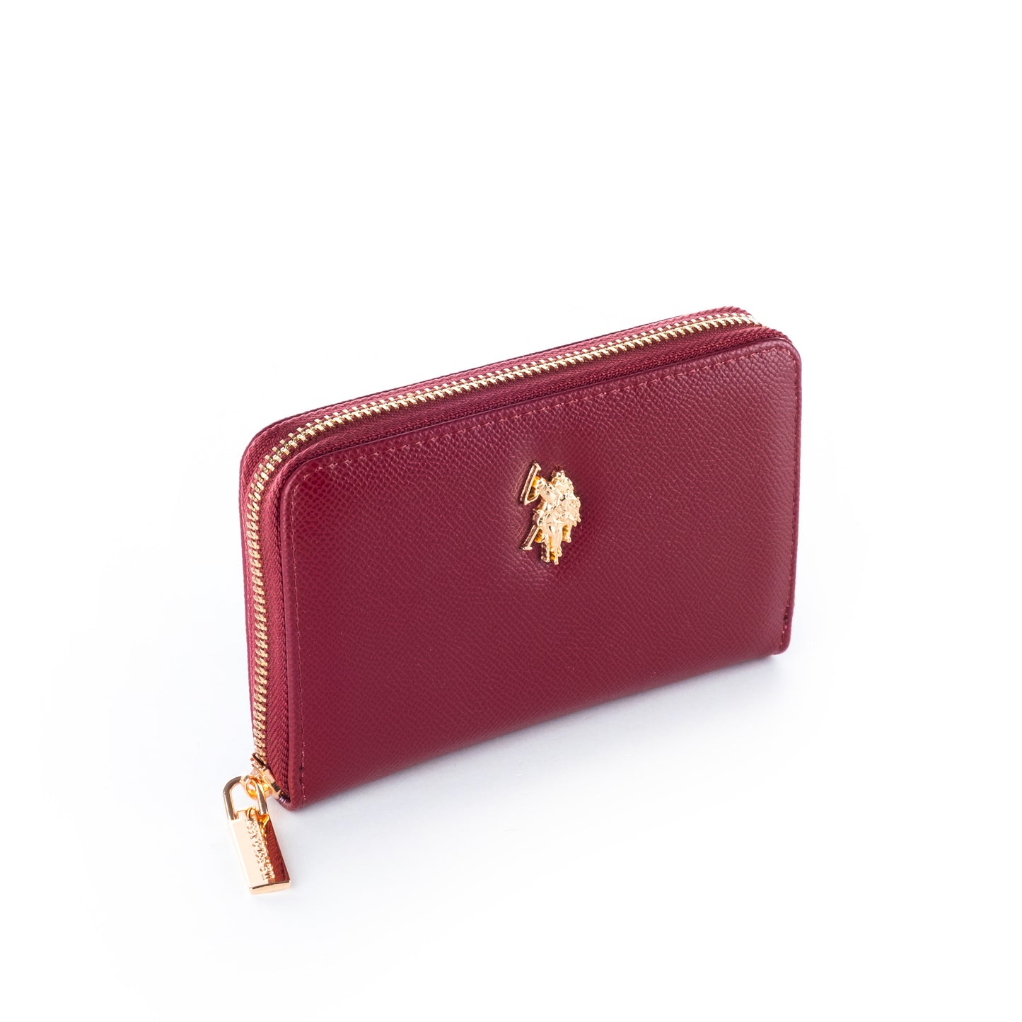 Porta Moedas Mulher US Polo, Cor Vinho, Detalhes em Dourado