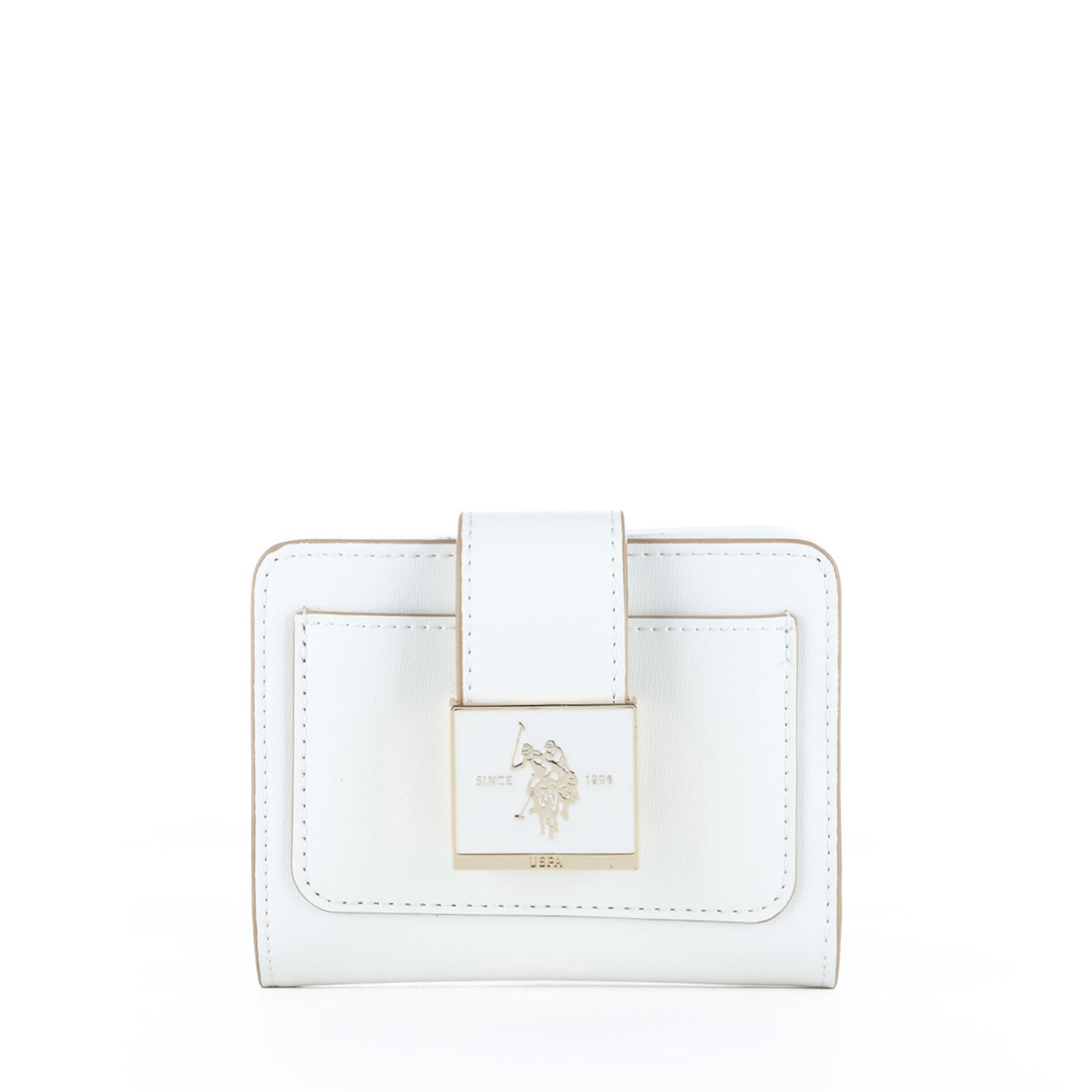 Porta-Moedas U.S. Polo Assn. Branco com Aba
